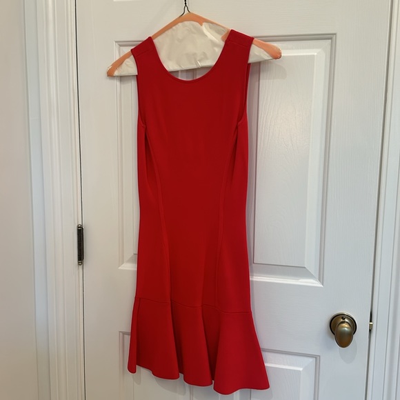 BCBG Max Azria Padma Scoop back Dress Red Berry - Picture 4 of 6